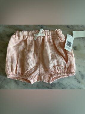 Chelsea & Violet Light Pink Bubble Shorts with Bow